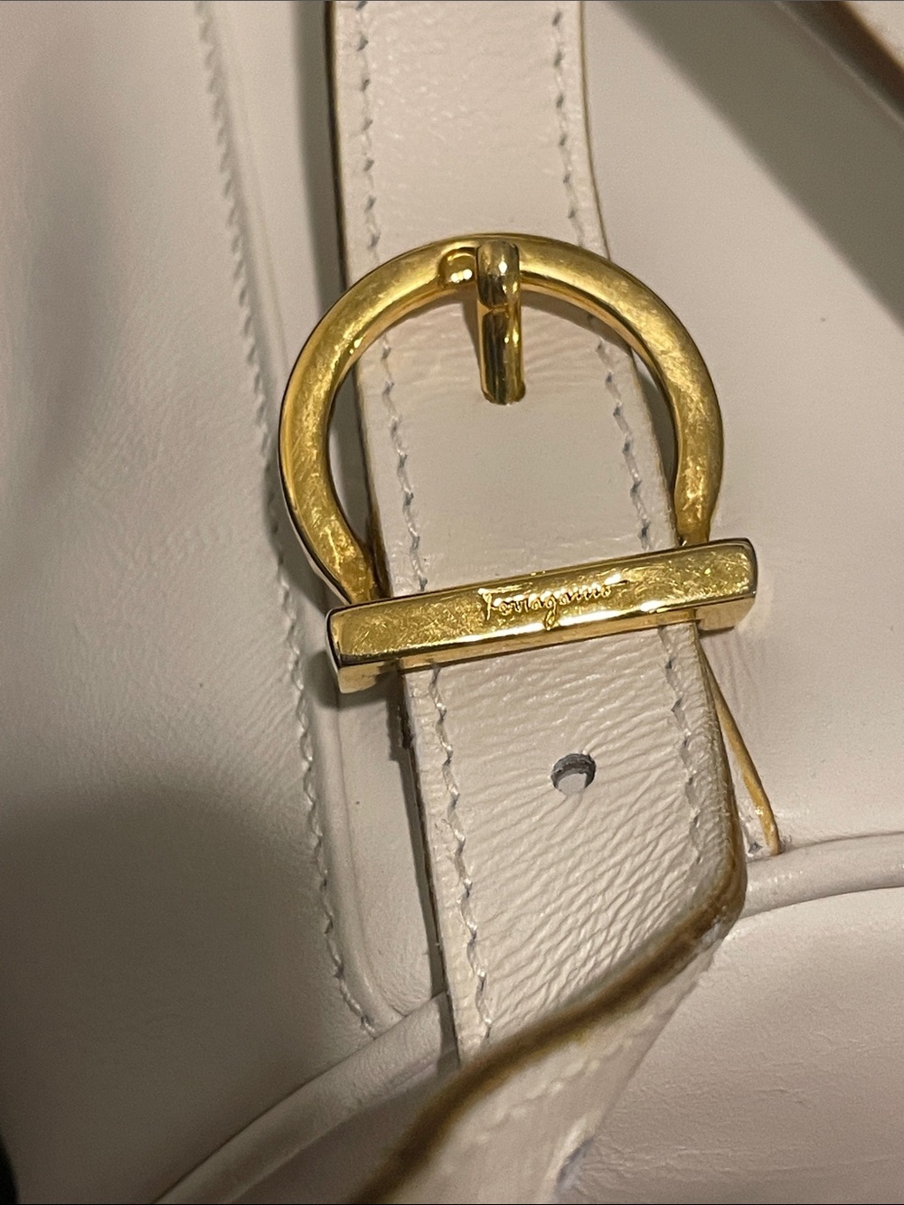 Salvatore Ferragamo Leather Backpack with Gold Gancini - Picture 10 of 16